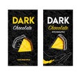 Packaging design chocolate. Vector illustration. Pack design dark chocolate with pineapple. Royalty Free Stock Photo